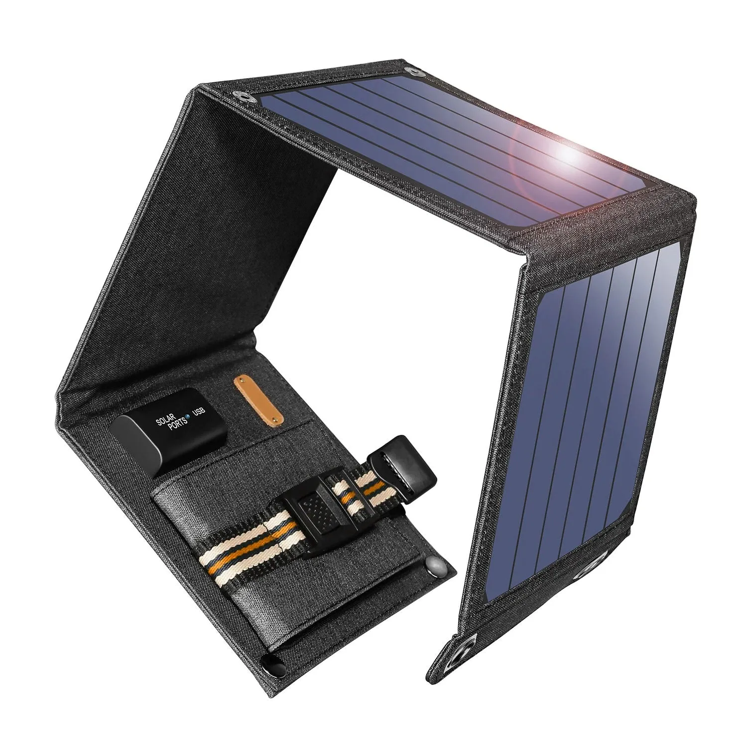 14W Solar Folding Charger USB Output Devices Portable Waterproof Solar Panels