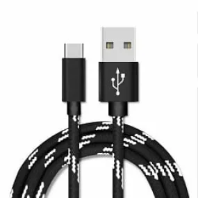 1M Fast Charging USB Type C Cable For Samsung Galaxy S series A series Note Tab LG Huawei HTC Google Pixel Android – Black