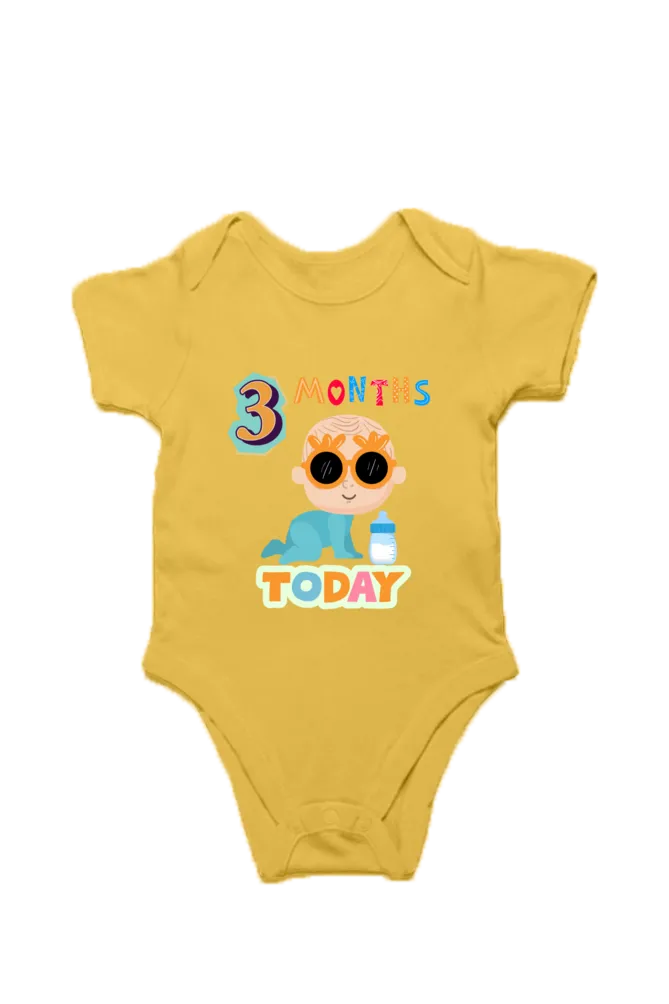 3 Month Celebration :  Cool Baby Rompers Printed For Your Baby's Monthly Milestone