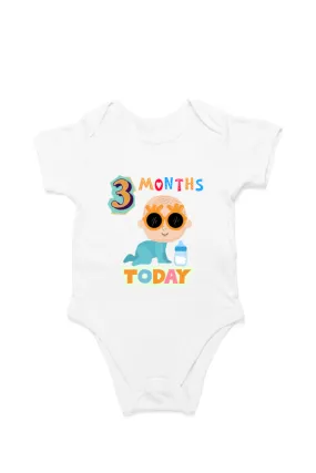 3 Month Celebration :  Cool Baby Rompers Printed For Your Baby's Monthly Milestone