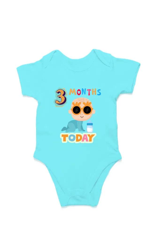 3 Month Celebration :  Cool Baby Rompers Printed For Your Baby's Monthly Milestone