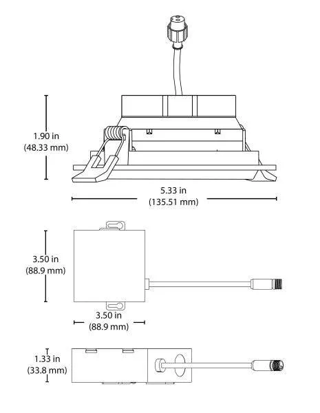 4-inch LED Gimbal Recessed Downlight in Nickel, 4000K