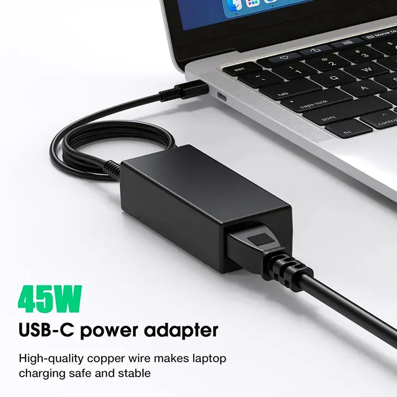 45W Charger for Lenovo Laptops with USB Type-C