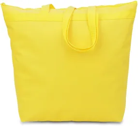 600 denier polyester large tote - bright yellow Case of 48