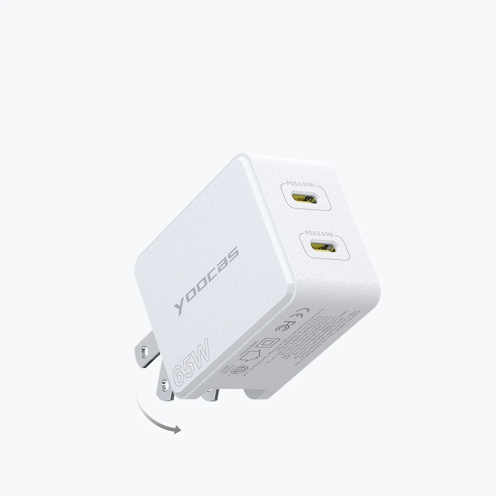 65W Dual USB C GaN Charger-Wall Charger for iphone