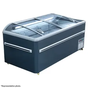 72'' CHEF Combined Island Freezer with Sliding Glass Top CQS-18D