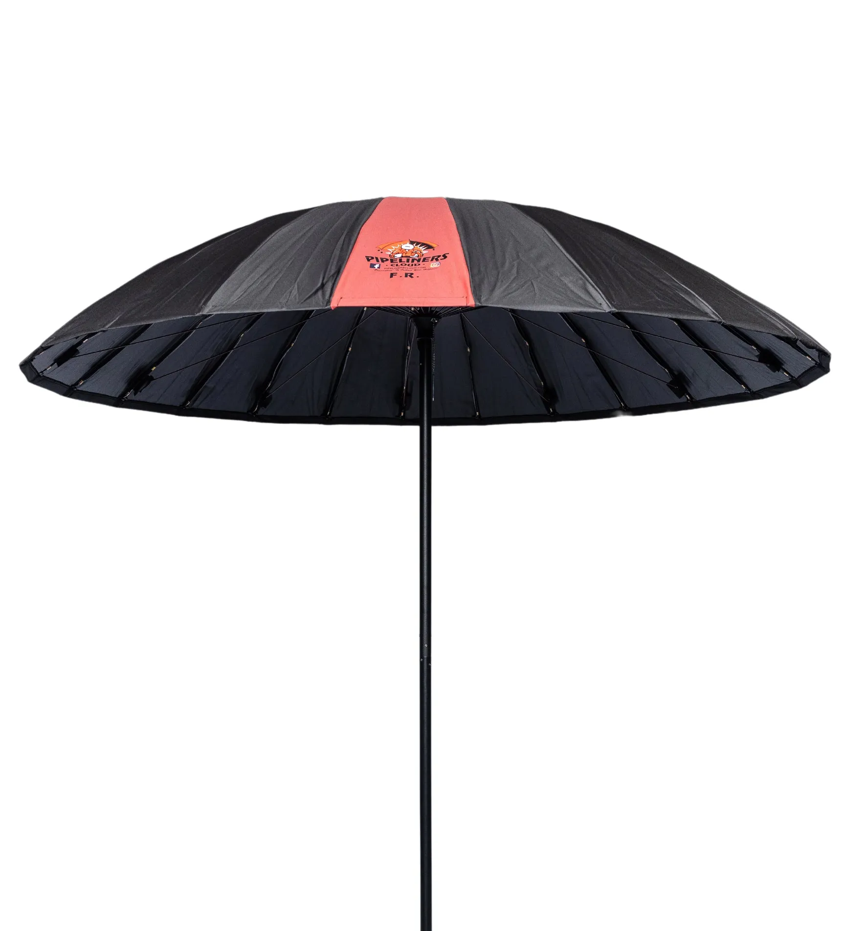 8' Flame Resistant Pipeliners Cloud Umbrella and Slam Pole Holder