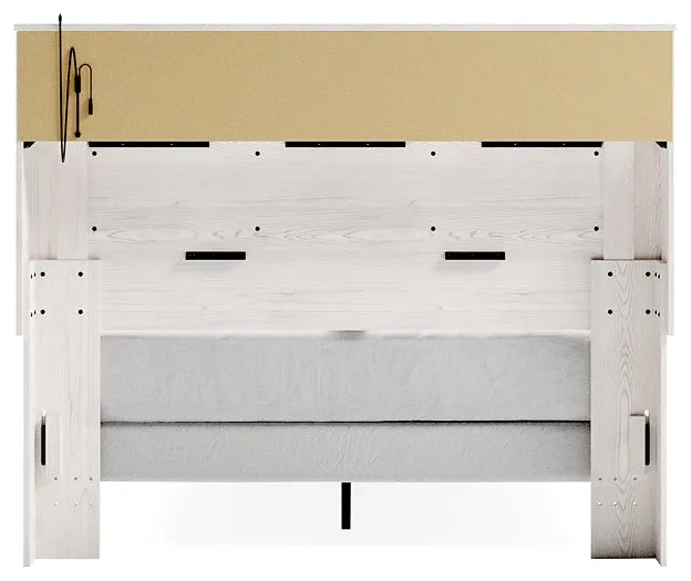 Altyra Queen Bookcase Panel Bed, Dresser, Mirror and Chest