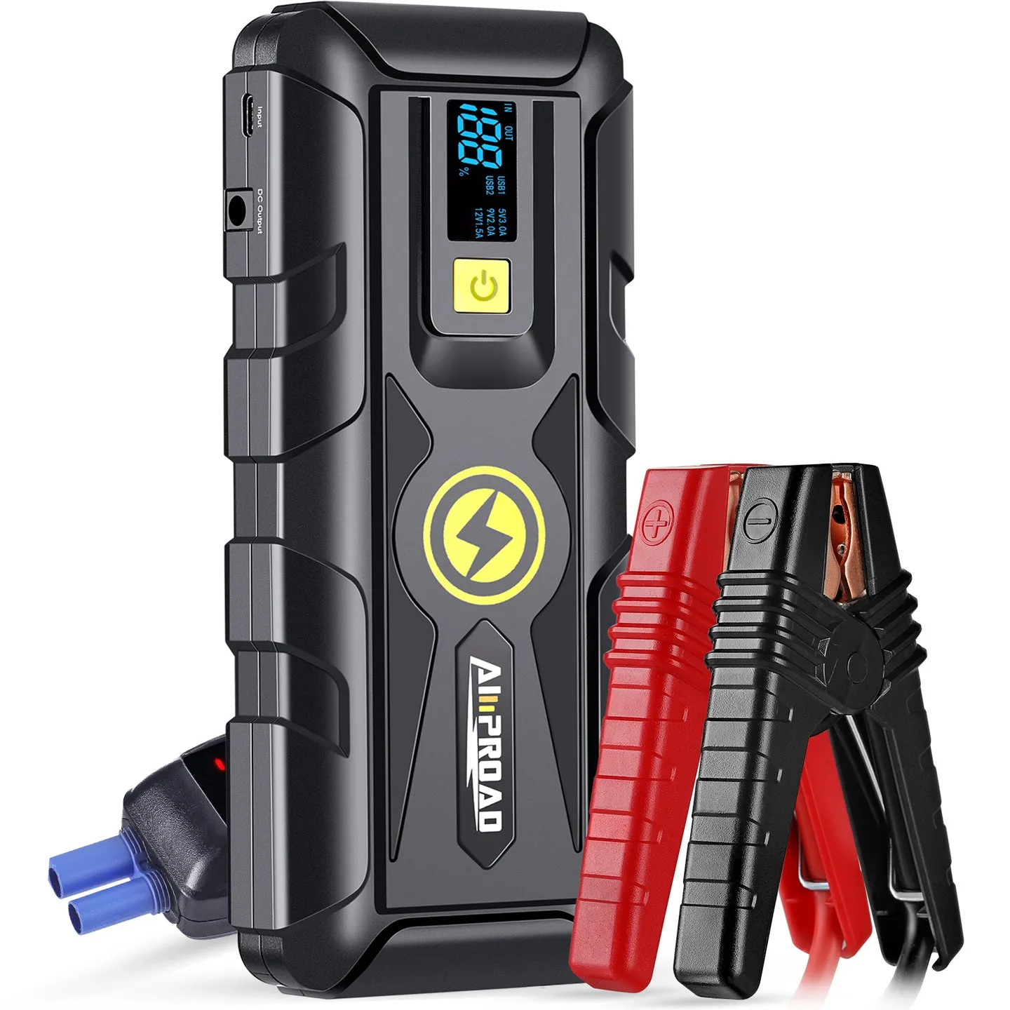 AMPROAD iRock 40 Jump Starter 4000A Peak Current 24000mAh Portable Car Battery Capacity