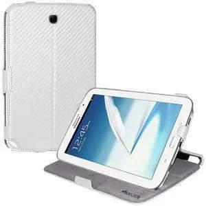 Amzer Shell Portfolio Case - White Carbon Fiber Texture