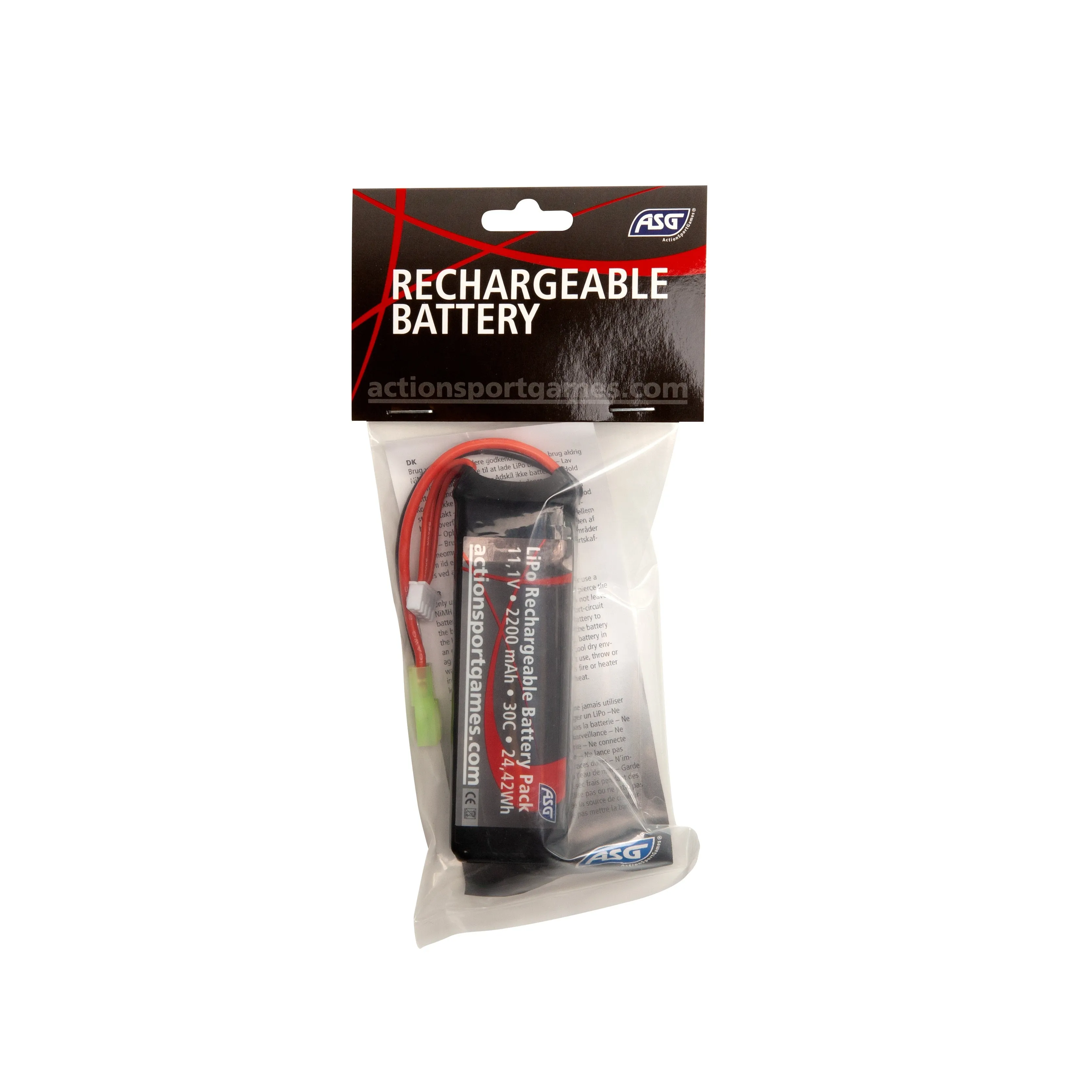 ASG 11.1V 2200mAh 30C LIPO Battery - Small-Type (Tamiya)