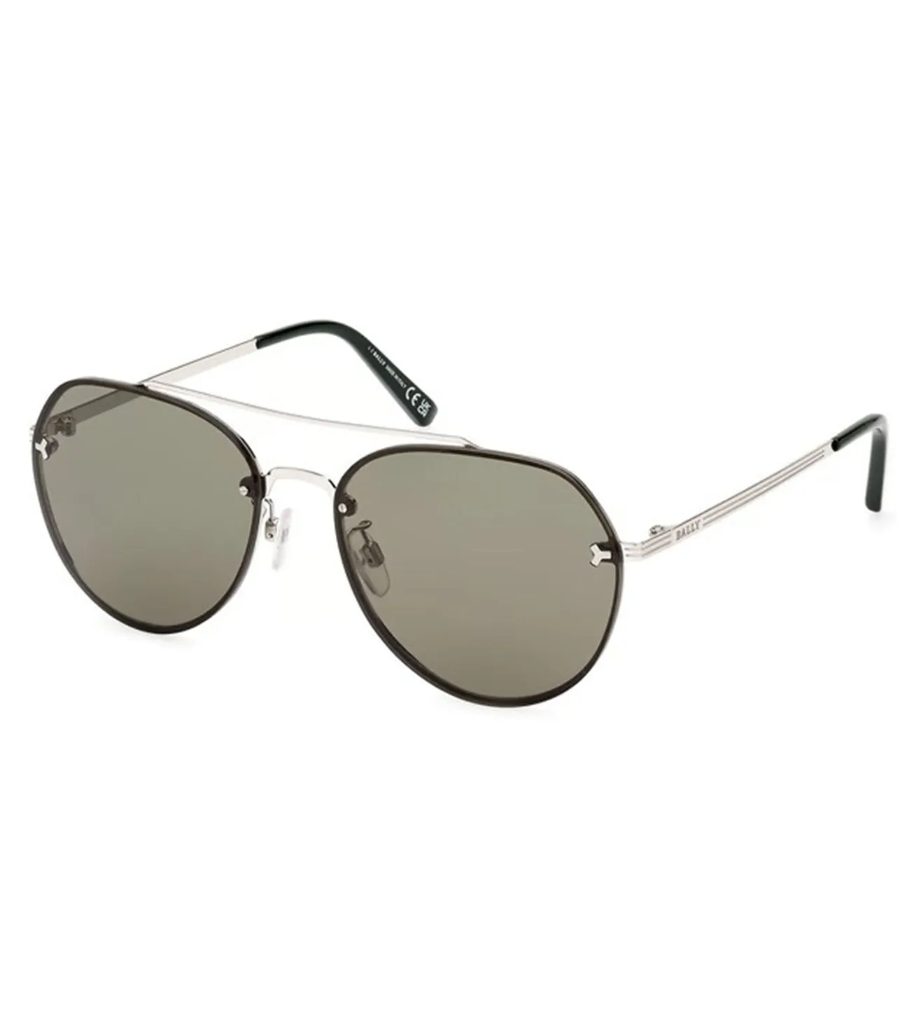 Bally Unisex Smoke Aviator Sunglasses