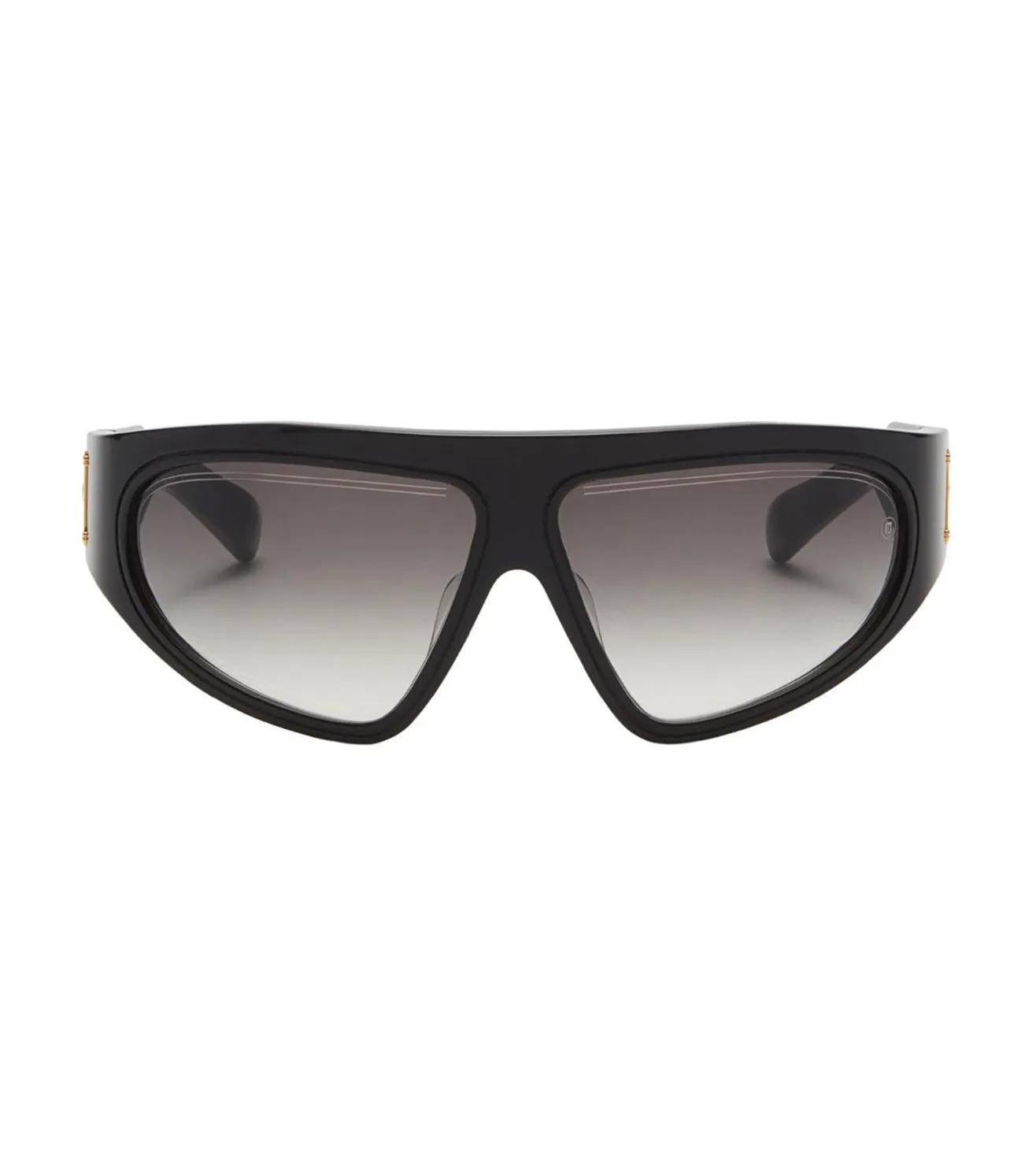 Balmain Men's Grey Gradient Wraparound Sunglasses