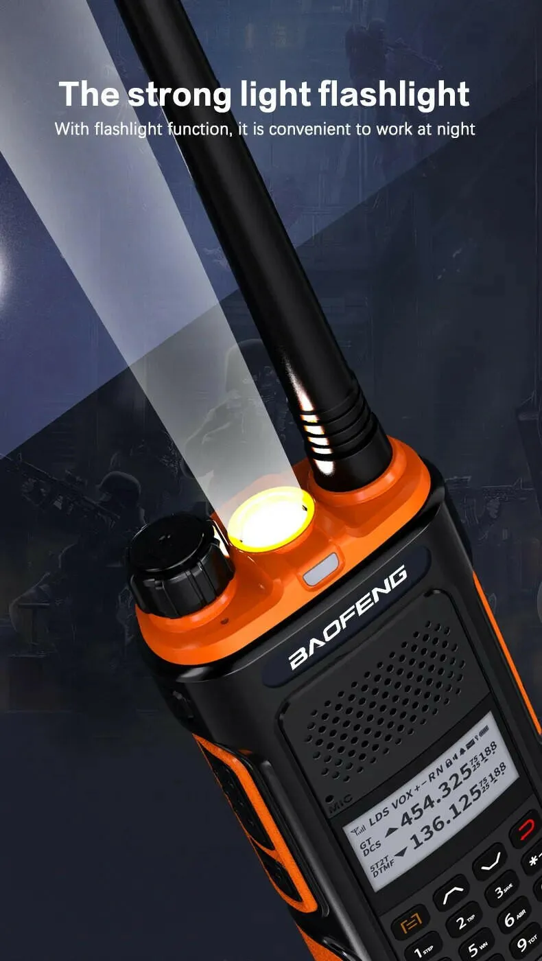 BAOFENG UV-U10 Powerful Handheld Transceiver with UHF VHF Dual Band Long Range Walkie Talkie Ham UV-5R Two Way Radio