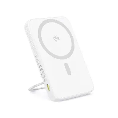 Baseus PicoGo 5000mAh Qi2 Slim Magnetic Bracket Wireless Power Bank - White