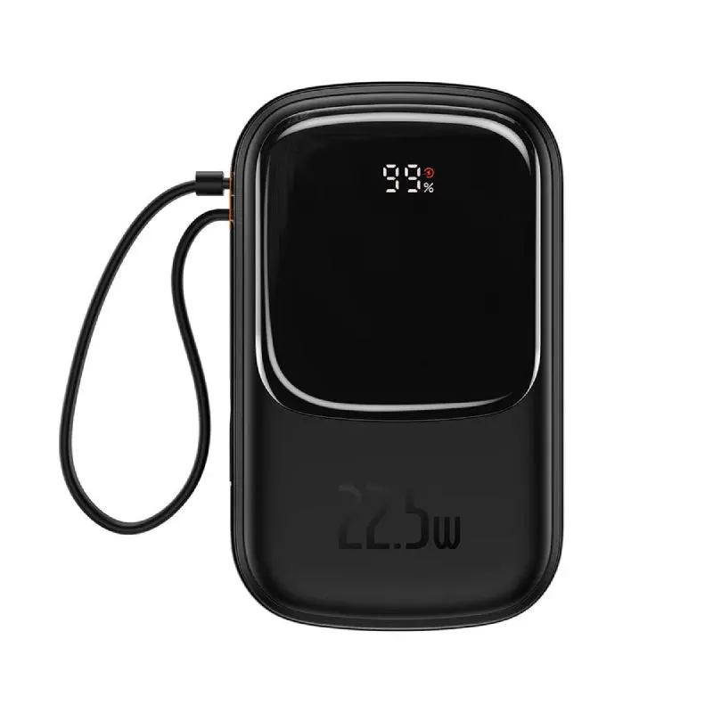 Baseus Qpow Pro Digital Display Fast Charge Power Bank 10000mAh 22.5W Type-C Edition - Black