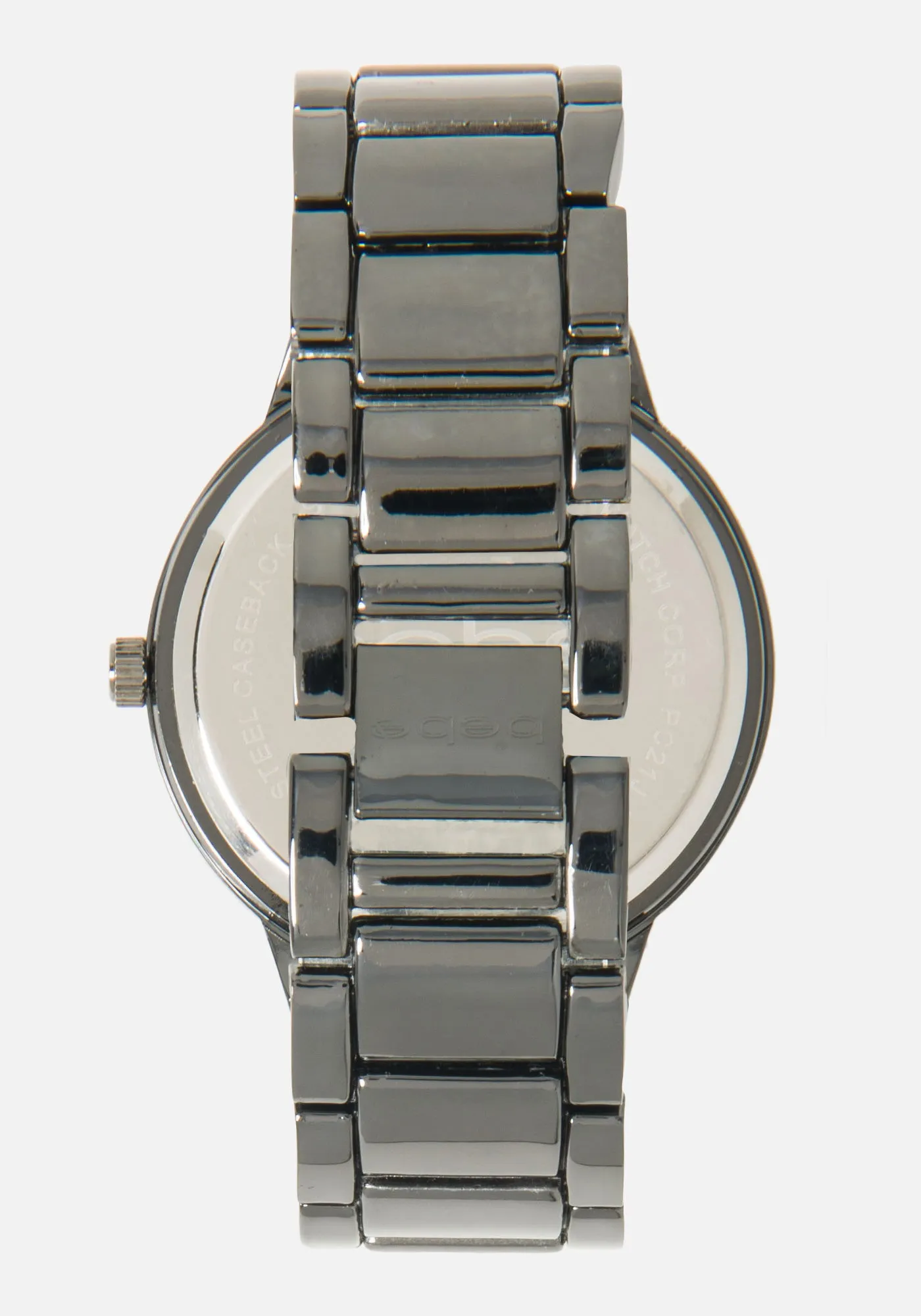 Bebe Logo Crystal Bezel Watch