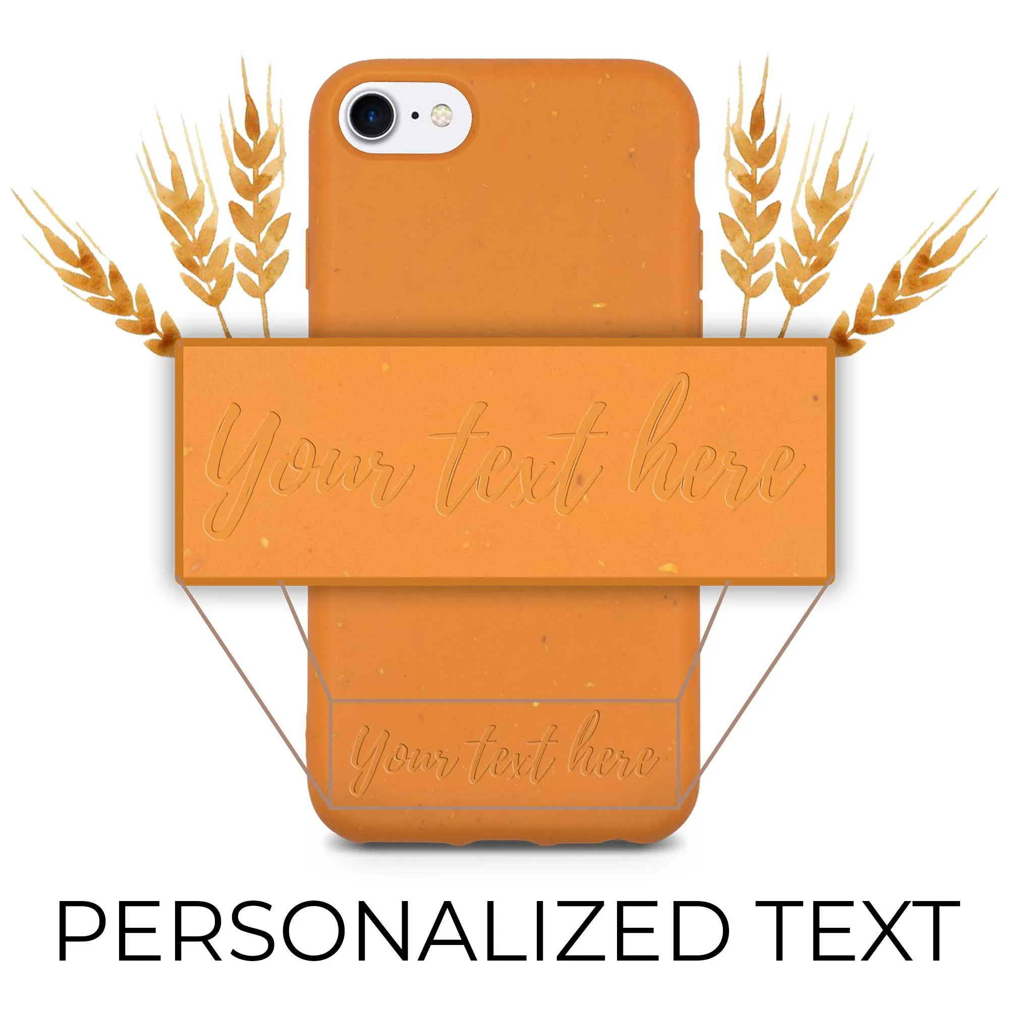 Biodegradable Personalized Phone Case - Orange