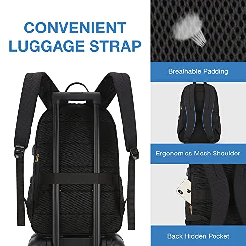 Black Laptop Backpack for Women for Business, College and Travel