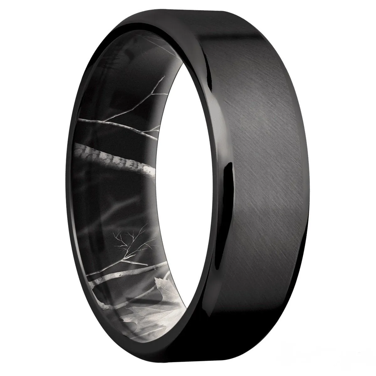 Black Zirconium Band With Black APC Real Tree Brand Sleeve