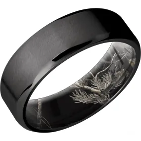 Black Zirconium Band With Black APC Real Tree Brand Sleeve