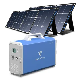 BLUETTI EB240 2400Wh/1000W Portable Power Station  2*SP120/SP200 Solar Panel