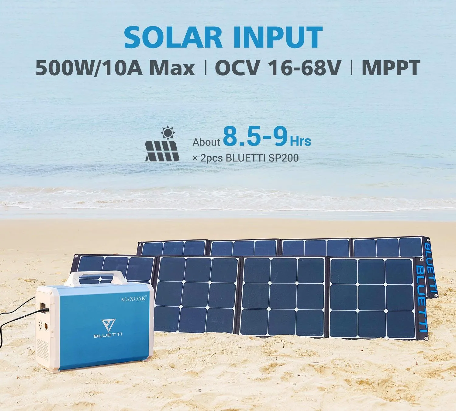 BLUETTI EB240 2400Wh/1000W Portable Power Station  2*SP120/SP200 Solar Panel