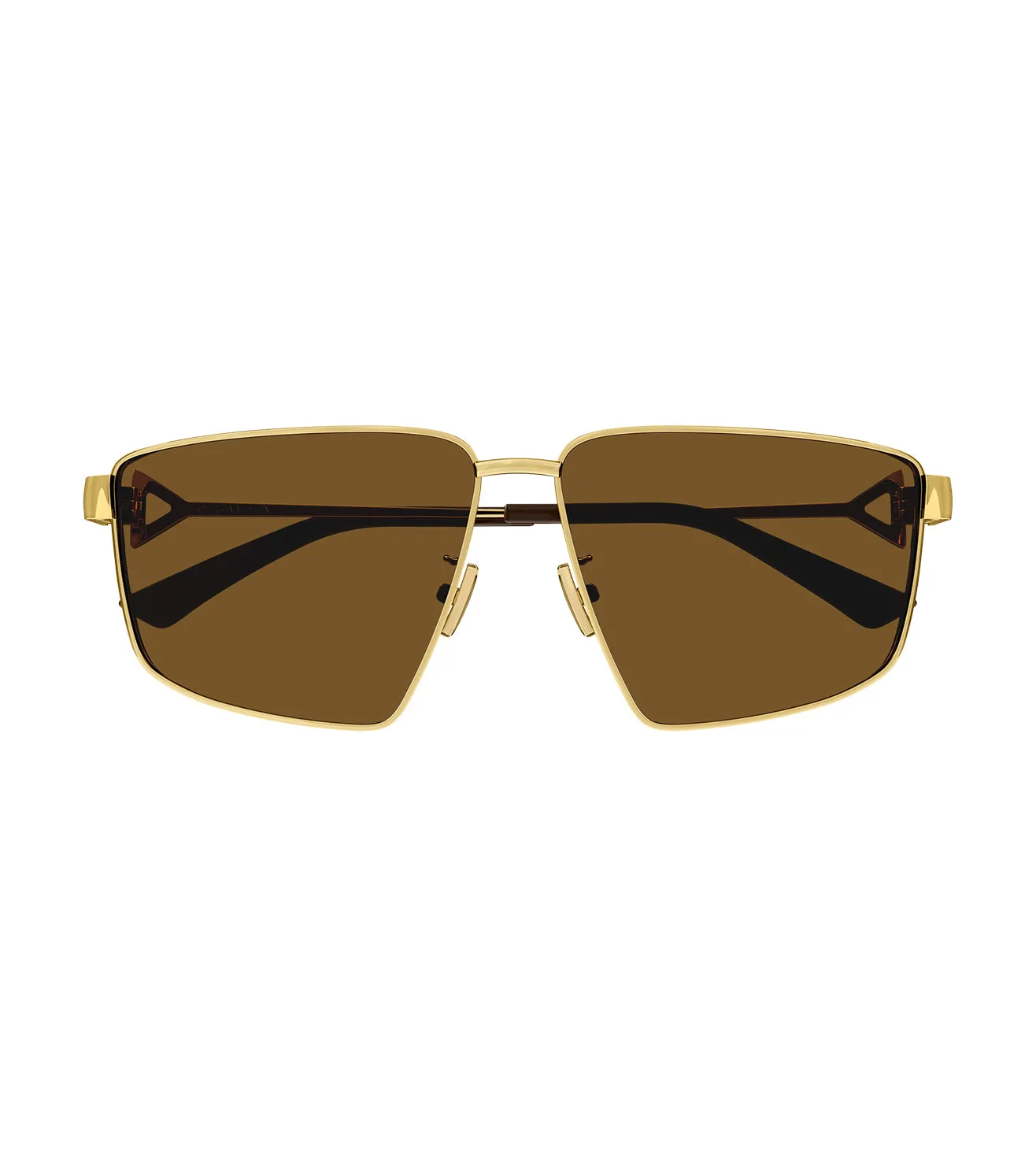 Bottega Veneta Unisex Brown Rectangular Sunglass