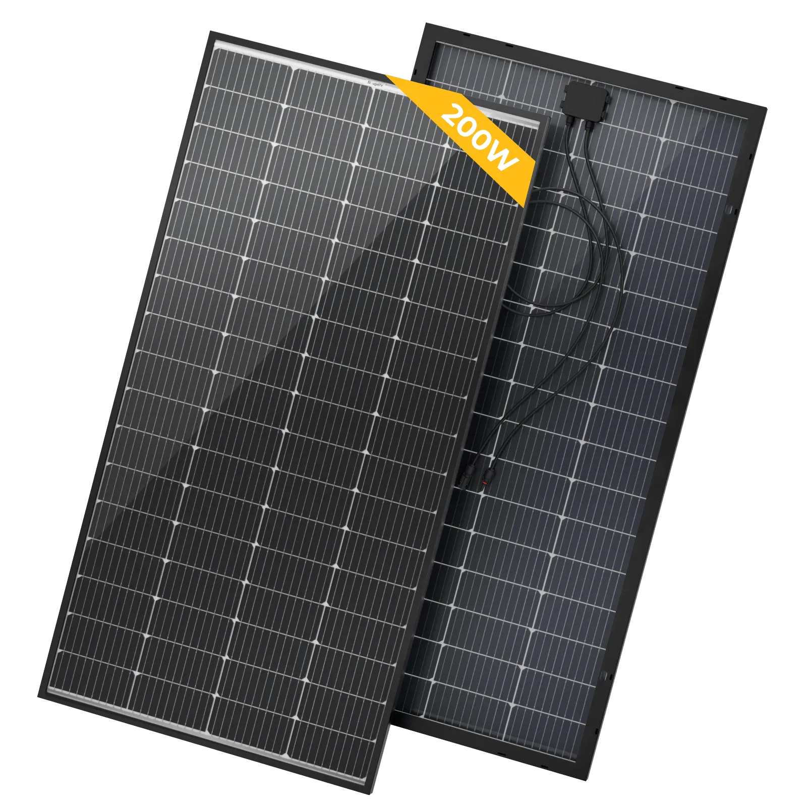 BougeRV 200 Watt Rigid Bifacial 10BB Mono Solar Panel