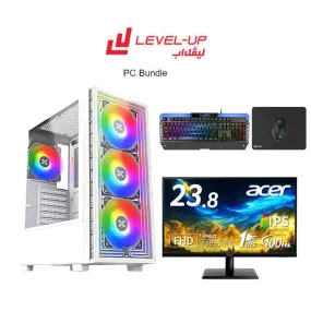 Bundle Gaming PC i5-12400F, RTX 4060, 16GB RAM, with Acer EK241YEbmix Monitor, 23.8" FHD IPS Display, 100Hz Refresh Rate, 1ms (VRB) Response Time Gaming Monitor & Sades Gaming Combo Battle Ram