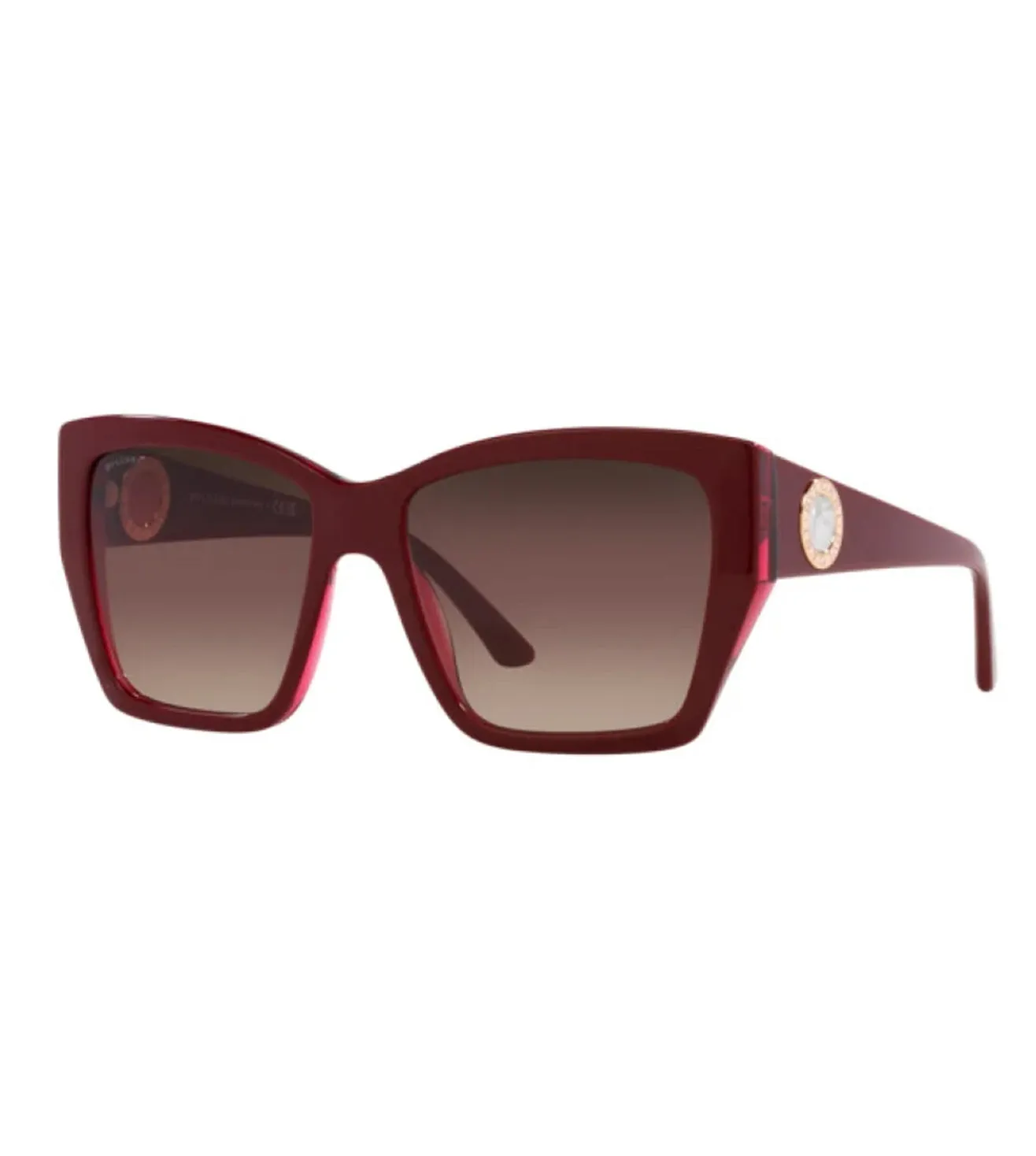 Bvlgari Women Purple Shaded Square Sunglasses