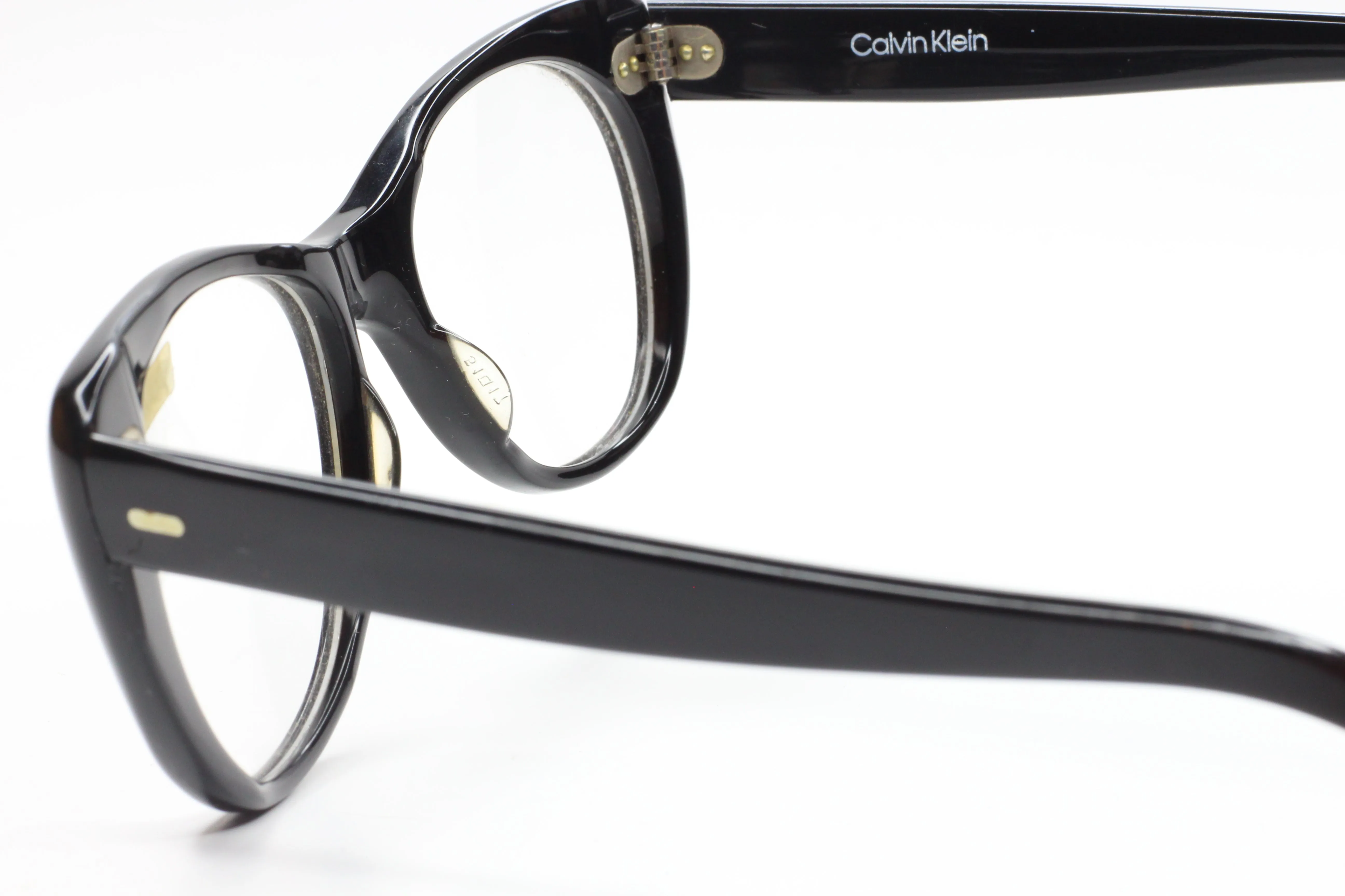 Calvin Klein CK11804 Unisex Black Round Clear Demo Lens Frame Eyeglasses 51MM