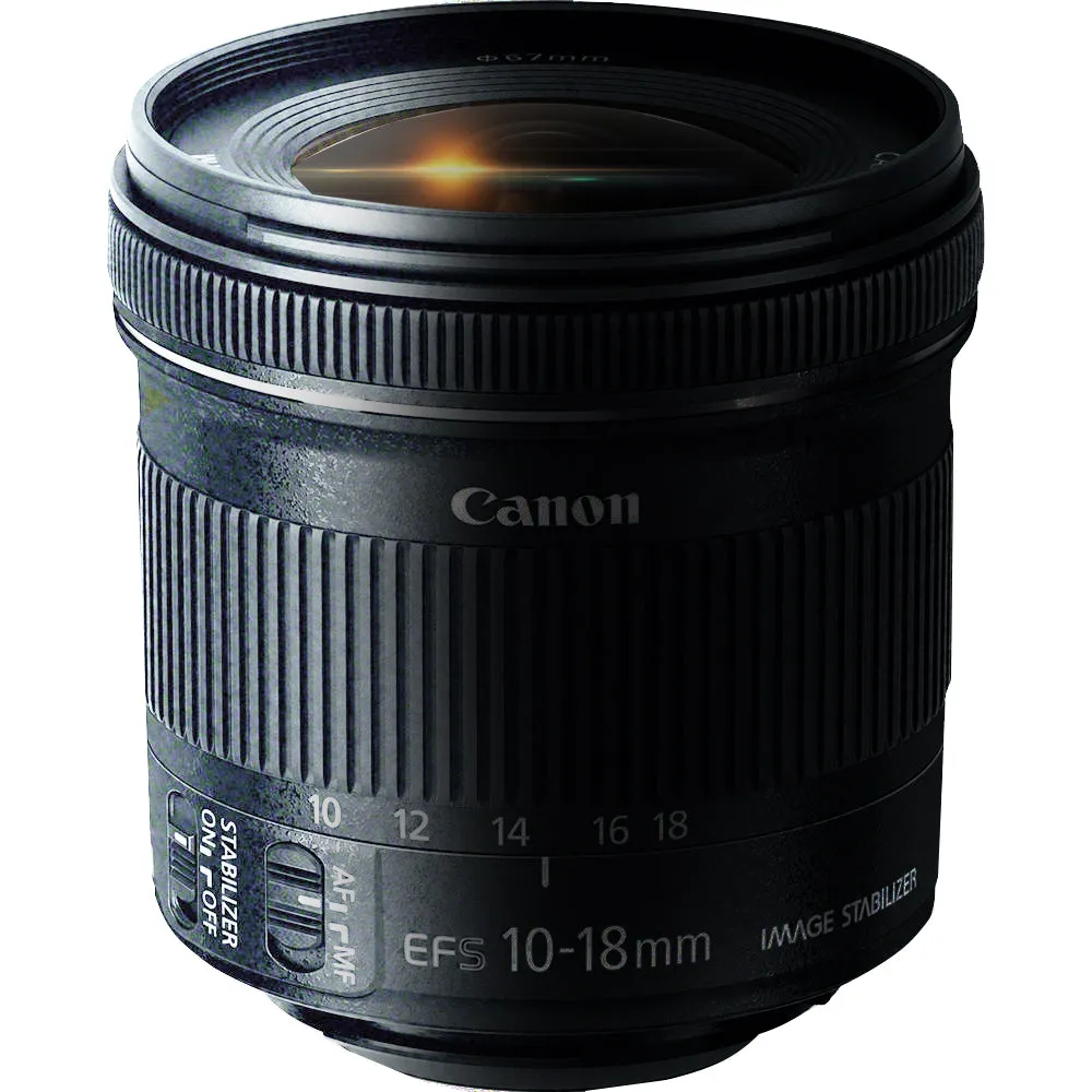 Canon EF-S 10-18mm f/4.5-5.6 IS STM Lens with EF to EOS R Adapter for Canon EOS R RP R3 R5 R6 R7 R10