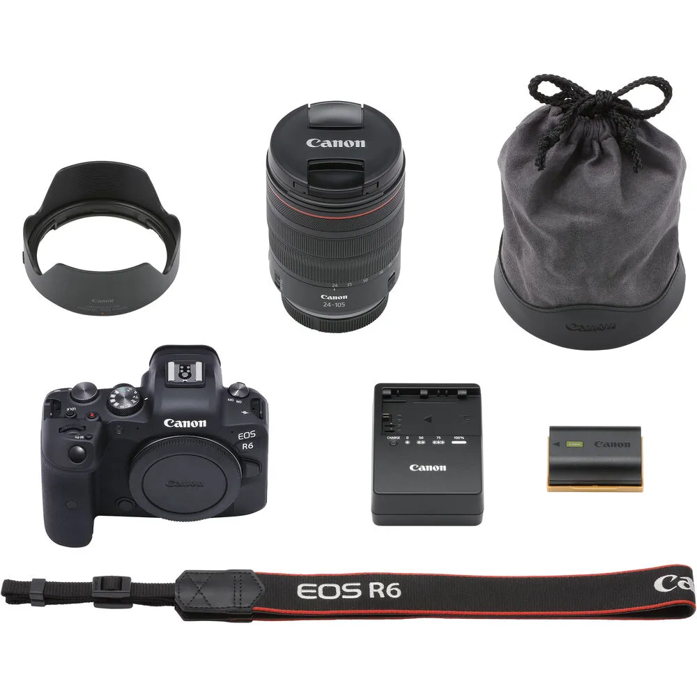 Canon EOS R6 Mirrorless Digital Camera with 24-105mm f/4L Lens