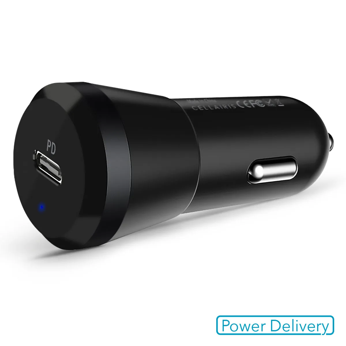 Car Charger - Single USB-C 3.0A 20W Black Car Adapters