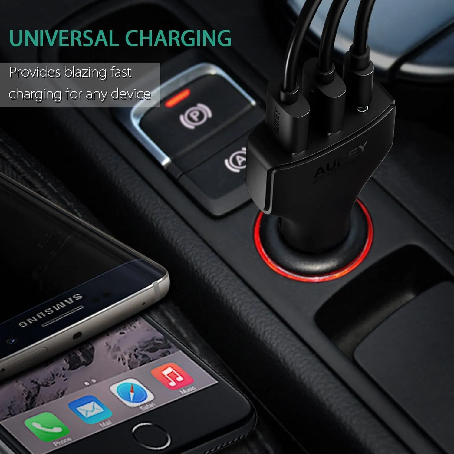 CC-Y3 49.5W 10A AiPOWER Quick Charge 3.0 USB C Car Charger