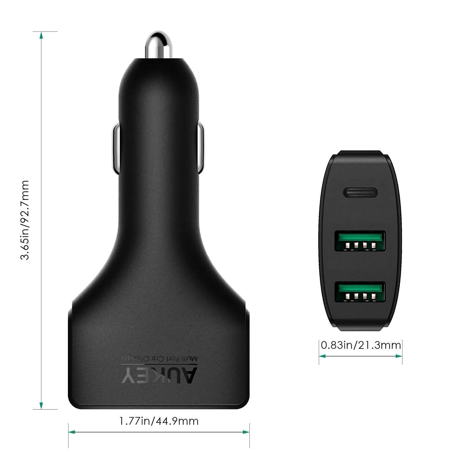 CC-Y3 49.5W 10A AiPOWER Quick Charge 3.0 USB C Car Charger