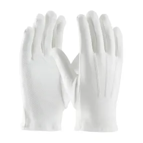 Century Glove 130-100WMPD/S 100% Cotton Dress Glove, Dotted Palm with Raised Stitching on Back - Open Cuff