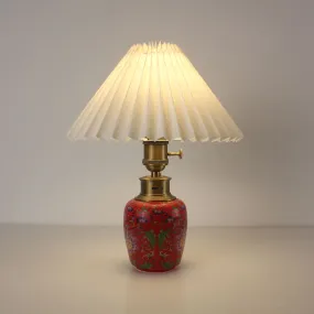 Ceramic Enamel Craft Battery Powered Table Lamp