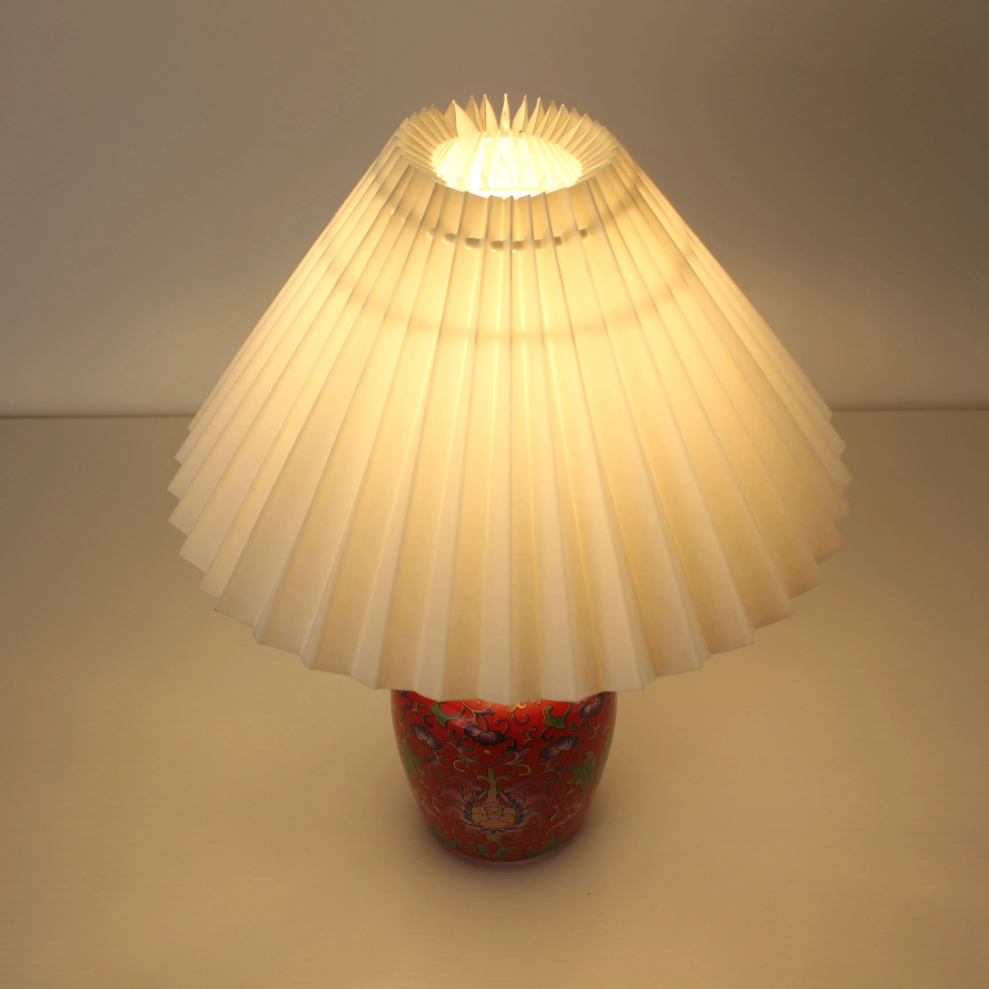 Ceramic Enamel Craft Battery Powered Table Lamp