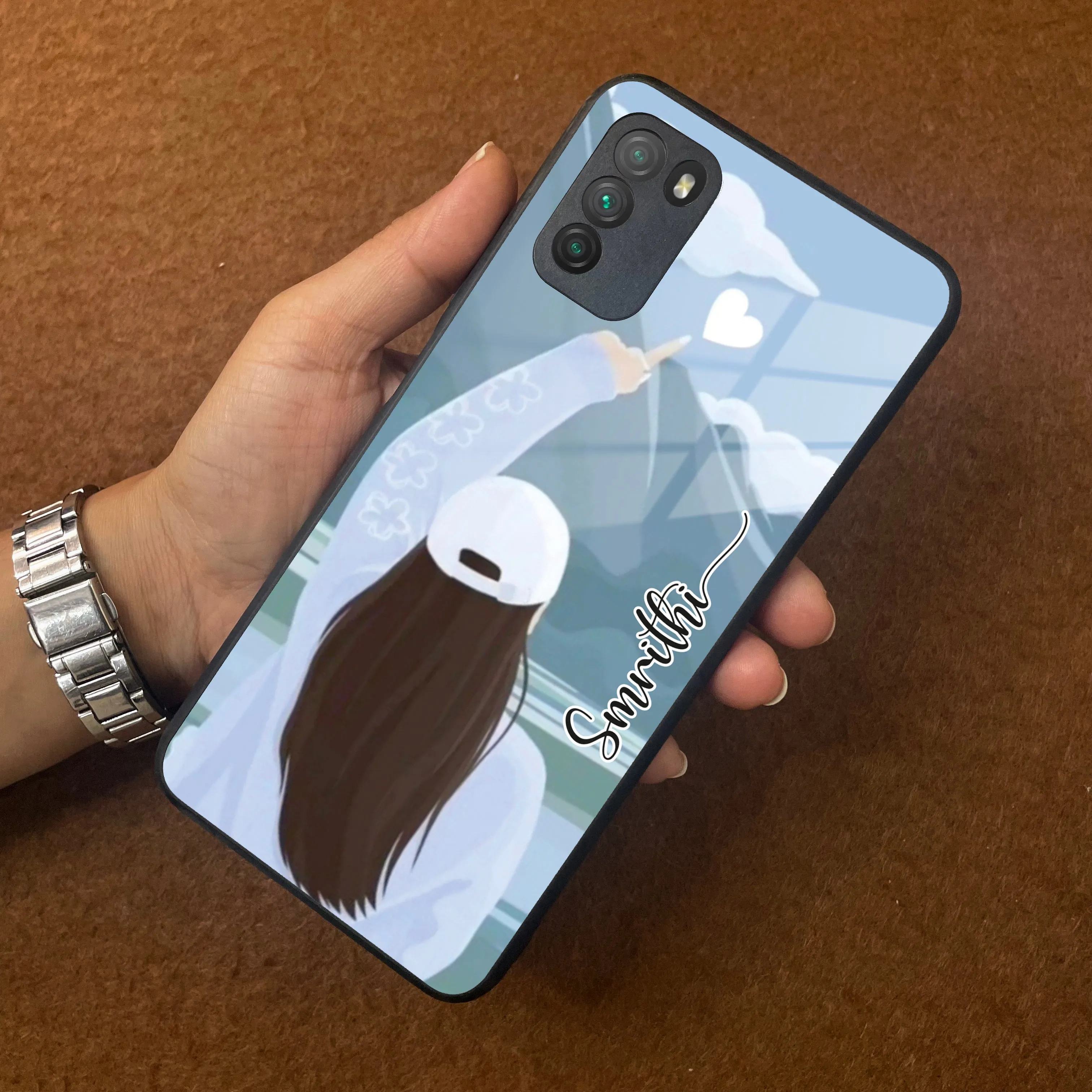 Chasing Dreams Customized Glass Case Cover For Poco