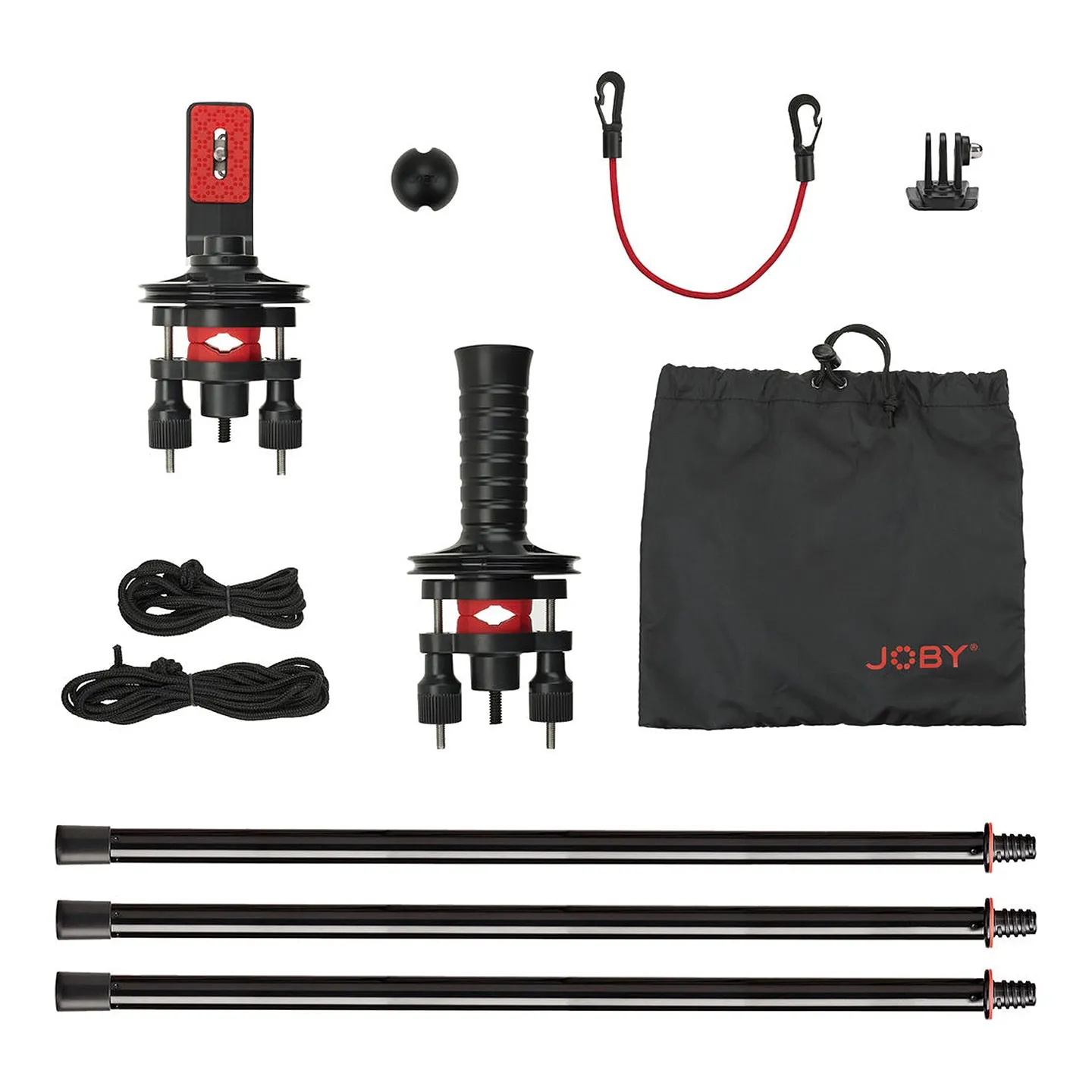 [CLEARANCE] JOBY Action Jib Kit Extendable Sports Camera Crane with 1/4"-20 Screw Bracket, Adjustable Pole Clamps, Carry Bag (Pole Pack & Without Pole Available) | 1352, 1353