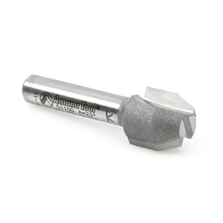 Combination Bevel⁄Flush Trim Router Bit | 23°x 1⁄2 Dia x 1⁄2 x 1⁄4"Shank | 51100 | 738685151006