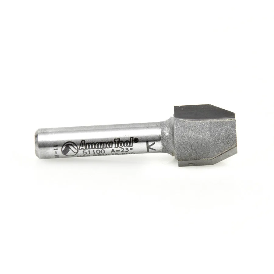 Combination Bevel⁄Flush Trim Router Bit | 23°x 1⁄2 Dia x 1⁄2 x 1⁄4"Shank | 51100 | 738685151006