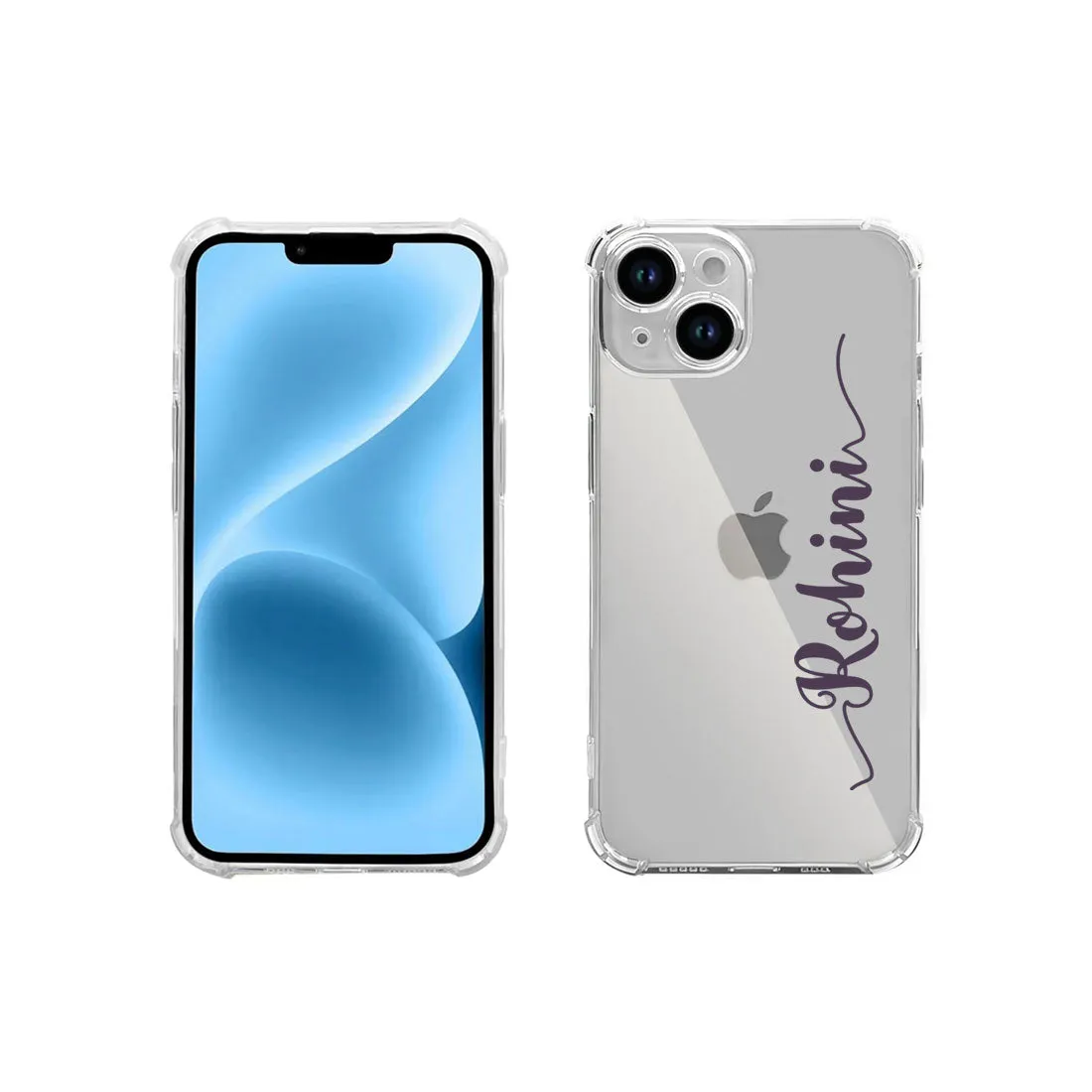 Custom Back Cover for iPhone 14 Clear Case - Transparent TPU Flexible Cover