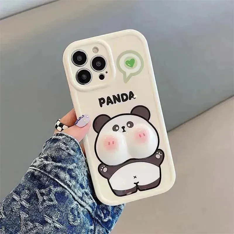 Cute Panda Cheeks Phone Case (For iPhones)