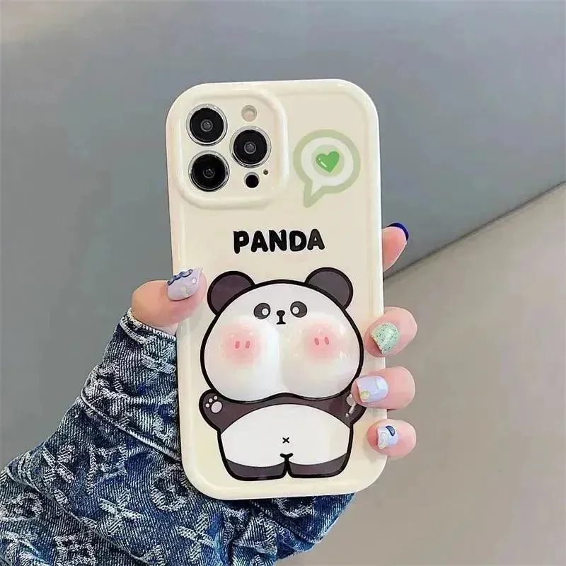 Cute Panda Cheeks Phone Case (For iPhones)