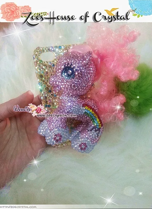 Czech/ Swarovski My Little Pony PINKIE PIE  BLING Crystal 3d Cell Phone Case