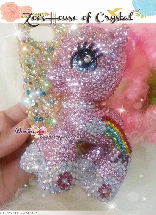 Czech/ Swarovski My Little Pony PINKIE PIE  BLING Crystal 3d Cell Phone Case