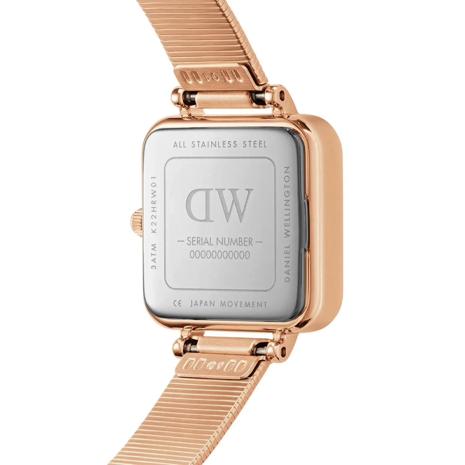 Daniel Wellington Quadro Studio Ladies Rose Gold Watch DW00100519